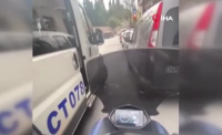 Şişli’de aynı istikamette ilerleyen servis minibüsü ve motosiklet arasında yol