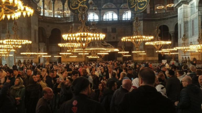 Yılın son gününde Ayasofya-i Kebir Cami-i Şerifi’ne yerli ve yabancı