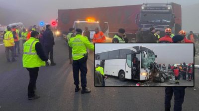 Kuzey Marmara Otoyolu Sakarya geçişinde 3 otobüsün karıştığı zincirleme kazada