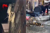 Bursa’da 7 katlı binanın balkonu çöktü. Balkona hava almak için