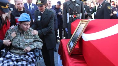 Cumhurbaşkanı Recep Tayyip Erdoğan, terör saldırısında şehit düşen Denizlili Uzman