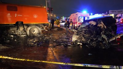 Esenyurt Hadımköy Bağlantı Yolu’nda kırmızı ışıkta geçen cip, İSTAÇ’a ait