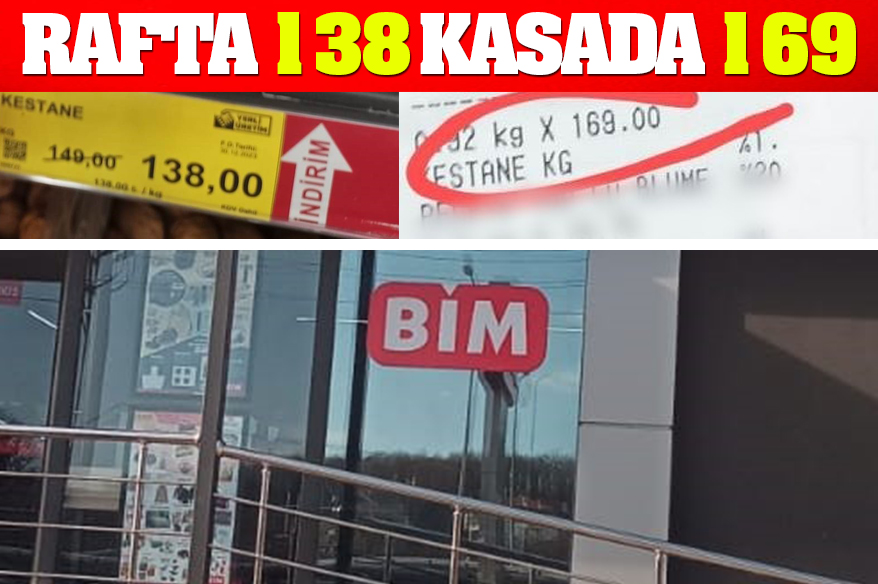BİM’de raftaki etiket ile kasadaki fiyat farkı tepki çekti. Samsun’daki