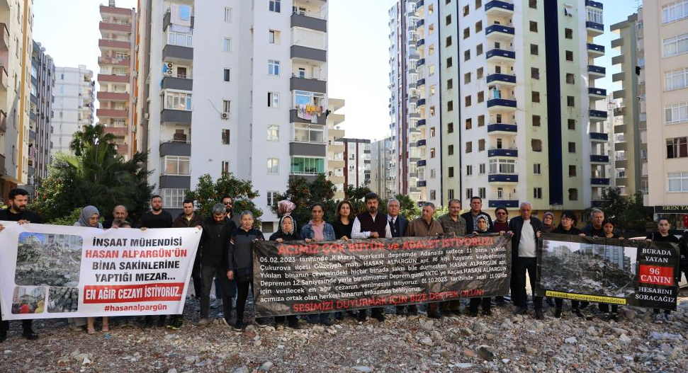 Adana’da 6 Şubat depreminde yıkılan ve 96 kişinin hayatını kaybettiği
