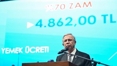 Ankara Büyükşehir Belediyesi personeline yüzde 70 oranında zam yapıldığını belirten