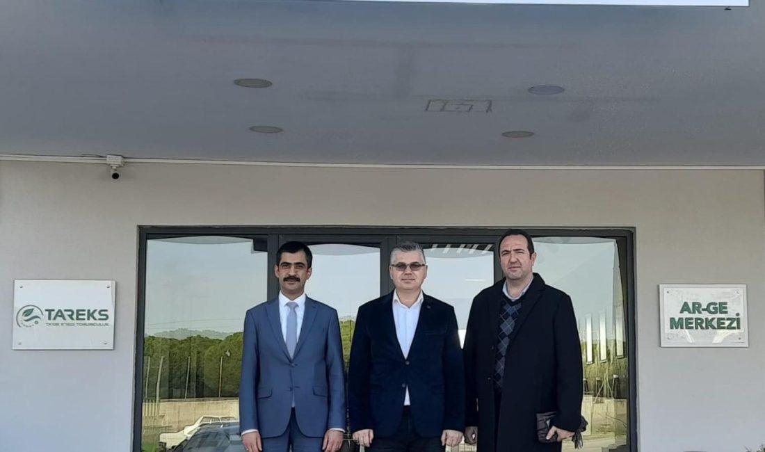 Ayvalık’ta TAREKS’in yeni müdürüne ziyaret Balıkesir İl Tarım ve Orman Müdürü Erkan Alkan ve İlçe