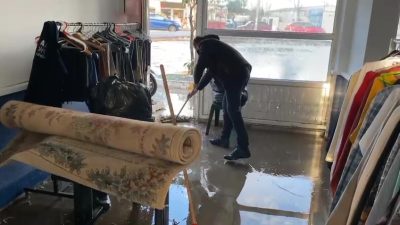 Ayvalık’ta sabah saatlerinde etkili olan yağış, ıslah çalışması yapılmayan Nikita