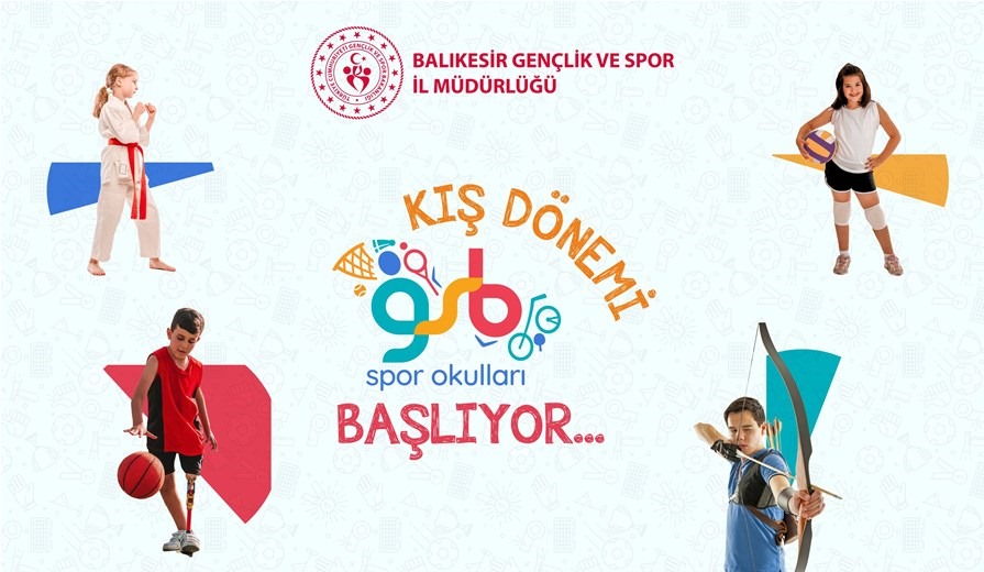 Balıkesir’in spor okullarında kış dönemi devam ediyor Balıkesir Gençlik ve Spor İl Müdürlüğü spor okullarında 5-18 yaş