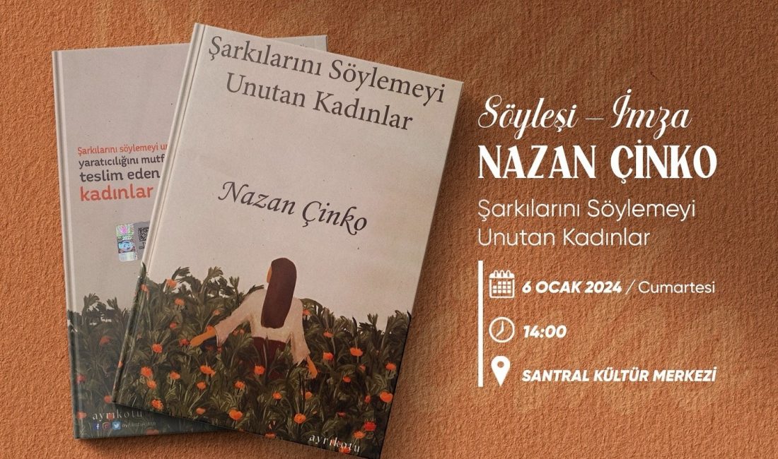 Bandırmalı Yazar Nazan Çinko’nun kitabı “Şarkılarını Söylemeyi Unutan Kadınlar”ın söyleşi