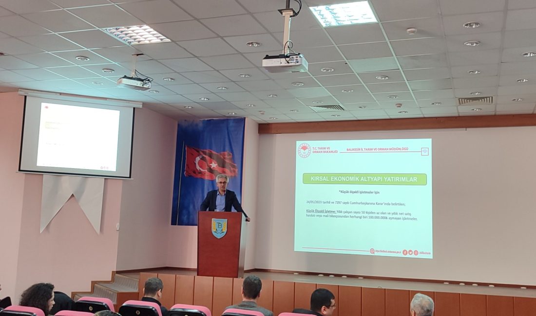 Bandırma Ticaret Borsası’nda (BTB) düzenlenen “Kırsal Kalkınma Destekleri Bilgilendirme Toplantısı”nda