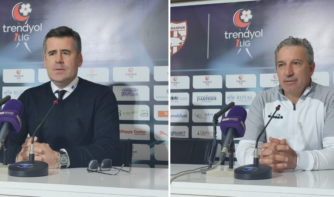 Bandırmaspor’un 6-0 kazandığı Bitexsen Giresunspor maçının ardından teknik direktörler maçı