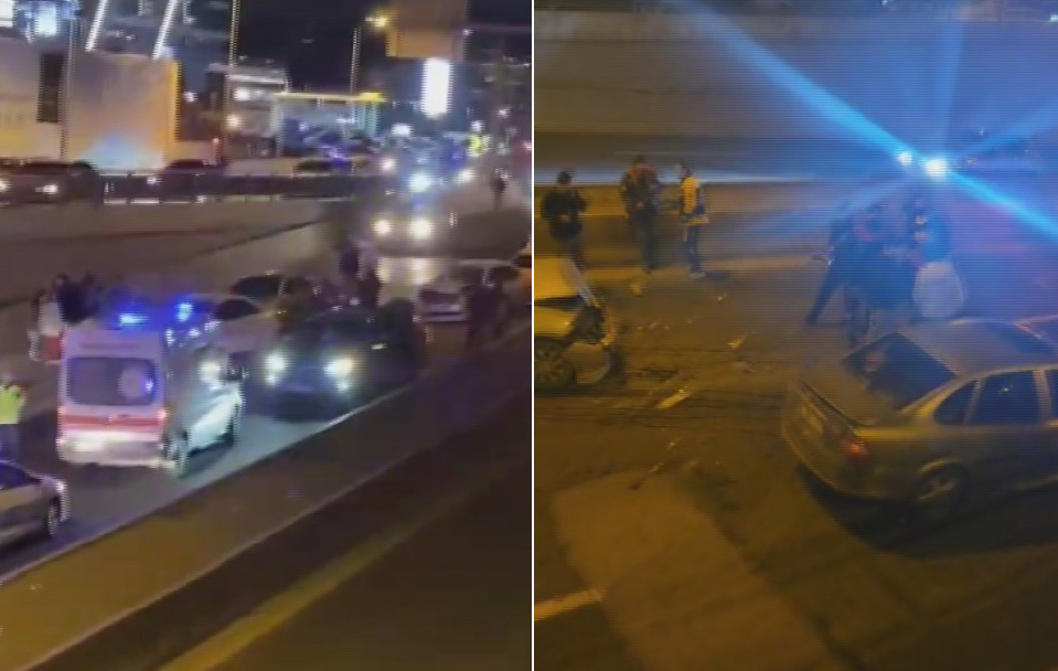 Ankara-İstanbul yolu Şaşmaz mevkiinde 8 aracın karıştığı zincirleme kaza meydana