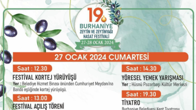 Burhaniye’de her yıl düzenlenen “Zeytin ve Zeytinyağı Hasat Festivali” nin