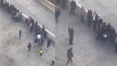 Gaziantep’in Şehitkamil ilçesindeki bir düğünde gelin ve damat yakınları tarafından
