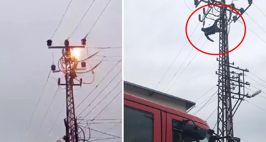 Hatay’ın Kumlu ilçesinde akli dengesi yerinde olmayan bir kişi, elektrik