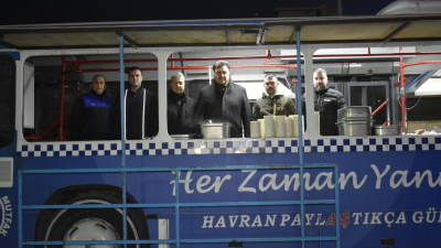 Havran Belediye Başkanı, Hayvan pazarında vatandaşlara çorba ikramında bulunarak pazarı