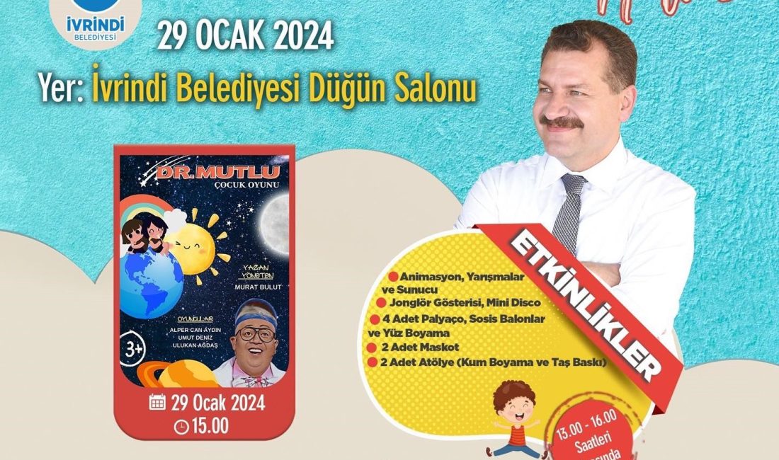 İvrindi’de çocuklara karne hediyesi İvrindi’de sömestr tatilini çocukların eğlenerek geçirmesi amacıyla ücretsiz olarak düzenlenen