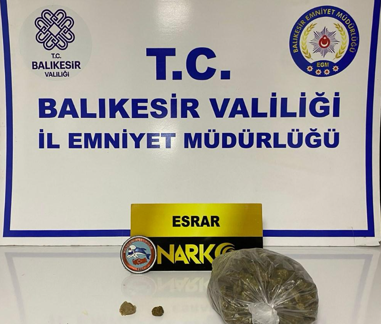 Balıkesir’in 2 ilçesinde narkotik birimleri tarafından yapılan operasyonda toplam 579