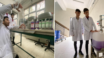 Kahramanmaraş’ta mesleki ve teknik lisesi kimya teknoloji bölümünde öğrenim gören