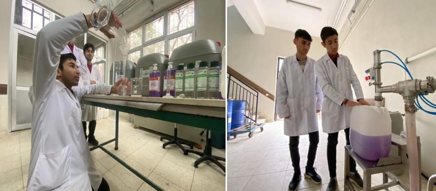 Kahramanmaraş’ta mesleki ve teknik lisesi kimya teknoloji bölümünde öğrenim gören