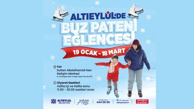 Altıeylül Belediyesi, kış sporları kapsamında çocuklara yönelik “Buz Pateni Eğlencesi”