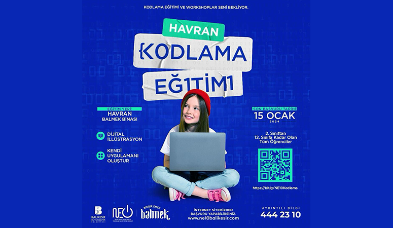 Havran’da teknolojiyi seven ilkokul ve lise öğrencilerine yönelik “Havran Kodlama
