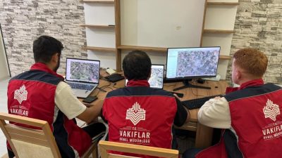 Vakıflar Genel Müdürlüğü, ecdat emaneti zeytinliklerin dronlar aracılığıyla havadan ve