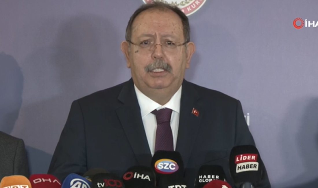 Yüksek Seçim Kurulu (YSK) Başkanı Ahmet Yener, seçime katılabilecek partileri