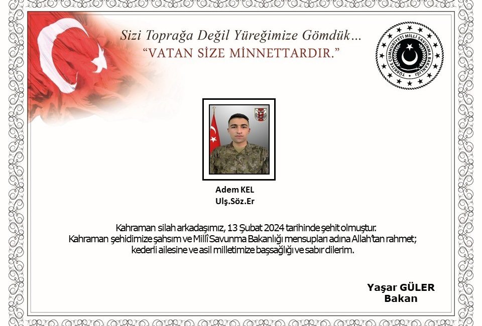 Milli Savunma Bakanlığı, personel ve malzeme sevki esnasında yaşanan araç