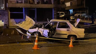 Ankara’nın Çankaya ilçesinde iki otomobilin çarpışması neticesinde meydana gelen trafik