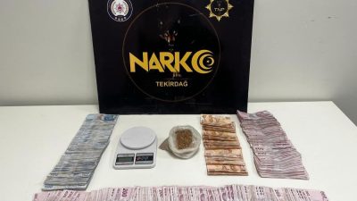 Tekirdağ’da polis ekiplerince uyuşturucuya yönelik 6 ay süren takipli çalışma