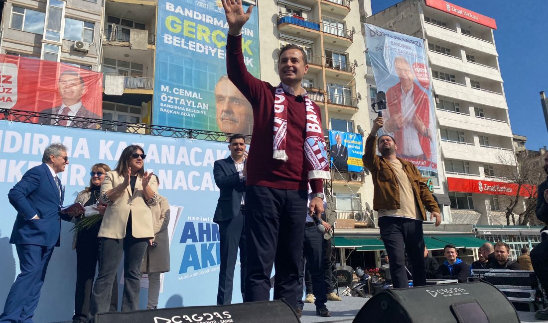 Bandırma’da miting düzenleyen Ahmet Akın, vatandaşlara “Seçim sürecinde konuştuklarımız bizim