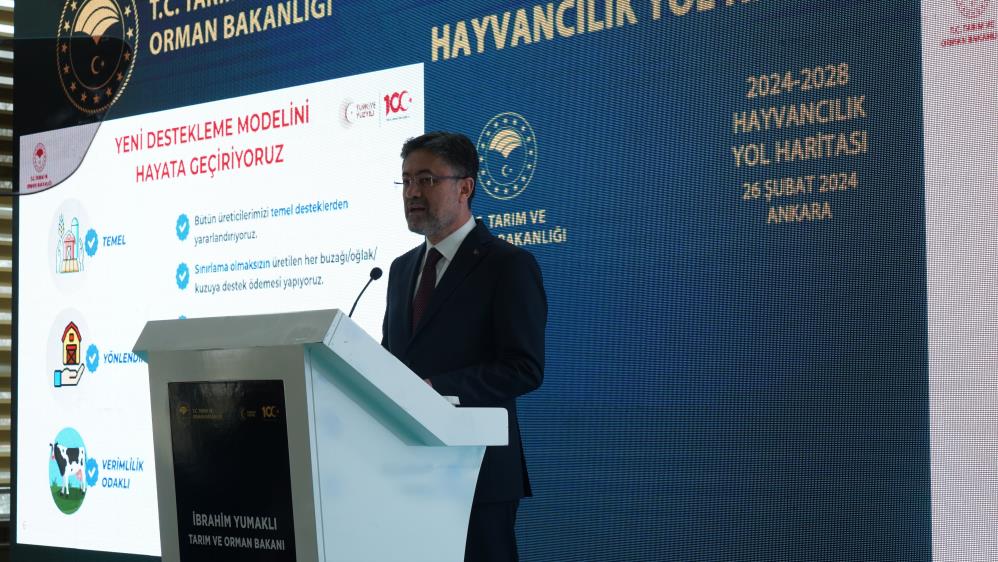 Bakan Yumaklı, Türkiye’nin 2024-2028 hayvancılık yol haritasını paylaştı 2024-2028 hayvancılık yol haritasını paylaşan Tarım ve Orman Bakanı İbrahim