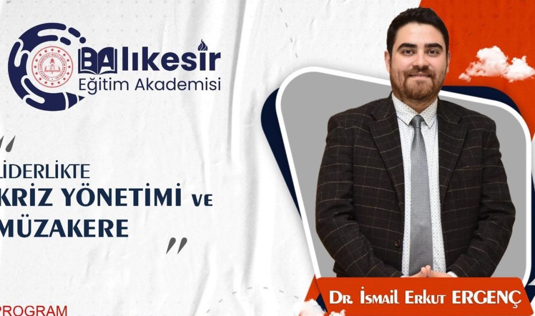 Balıkesir’de “Liderlikte kriz yönetimi” masaya yatırılacak Balıkesir’de düzenlenen “Liderlikte Kriz Yönetimi ve Müzakere” konulu söyleşide katılımcılar