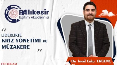 Balıkesir’de düzenlenen “Liderlikte Kriz Yönetimi ve Müzakere” konulu söyleşide katılımcılar