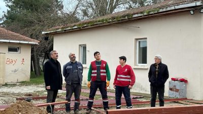 Balya Belediye Başkanı, Doğanlar Mahallesi’ne kazandırılan tesis çalışmalarını yerinde inceleyerek