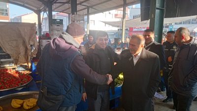 Bigadiç Belediye Başkanı İsmail Avcu, Bigadiçli pazar esnafının taleplerini dinledi.Saha