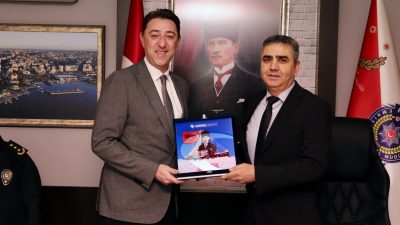 Bandırma Belediye Başkanı Av. Tolga Tosun, İlçe Emniyet Müdürü Mesut
