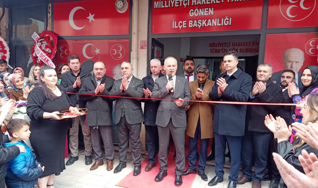 Bozkurt, yeni teşkilat binasının açılışına katıldı MHP Bandırma İlçe Başkanı, Gönen’e kazandırılan MHP yeni teşkilat binasının
