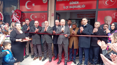 MHP Bandırma İlçe Başkanı, Gönen’e kazandırılan MHP yeni teşkilat binasının