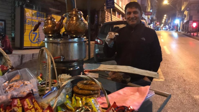 Bursa’da gece döneri, gece ciğeri derken bir de gece çaycısı