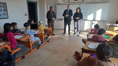 Edremit İlçe Milli Eğitim Müdürü, ilkokul ve ortaokulları ziyaret ederek