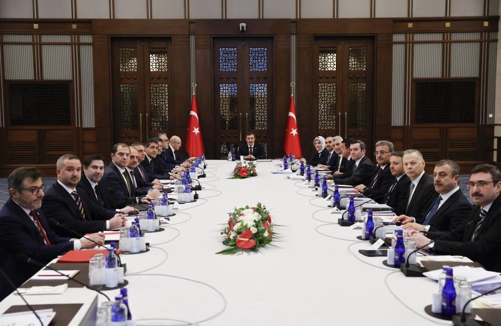 Ekonomi Koordinasyon Kurulu (EKK), Cumhurbaşkanı Yardımcısı Cevdet Yılmaz başkanlığında toplandı.Ekonomi