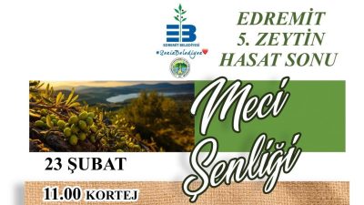 Bu yıl 5’incisi düzenlenen Edremit 5. Zeytin Hasat Sonu “Meci