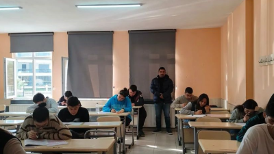 Edremit’te öğrencilerin sınav stresini yenmesi için yapılan deme sınavında YKS
