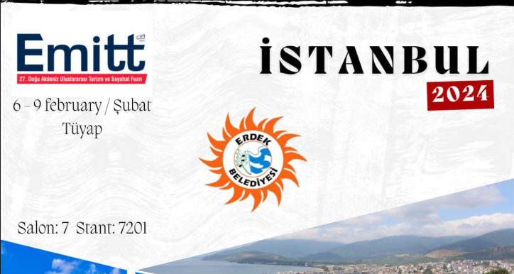 Erdek, kültürel değerlerini tanıtmak için yola çıkıyor Erdek Belediyesi, 27. EMITT’2024 Fuarı’nda kültürel değerlerini, tarihini ve Kapıdağ’ın