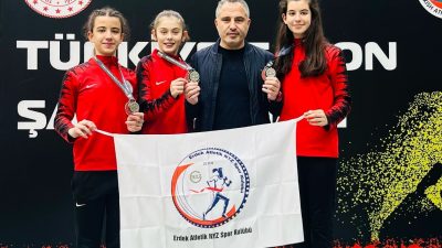 Erdek Atletik NYZ Spor Kulübü sporcuları Bursa’da yapılan şampiyonanın ilk