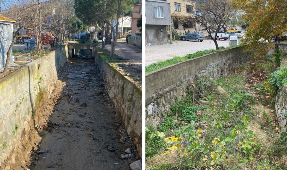 Erdek Çeltikçi Deresi’nde DSİ 25. Bölge Müdürlüğü ekipleri tarafından temizlik