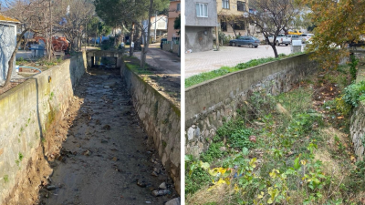 Erdek Çeltikçi Deresi’nde DSİ 25. Bölge Müdürlüğü ekipleri tarafından temizlik