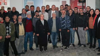 Ayvalık Belediye Başkanı CHP Adayı Mesut Ergin, seçim çalışmaları kapsamında